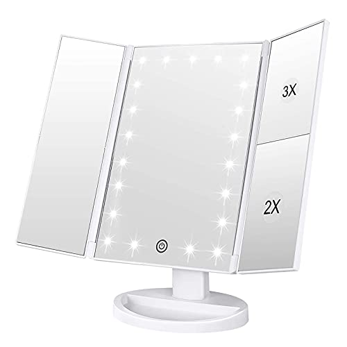 Lighted Makeup Mirror with 21 LED Lights - spaceinvaderbeauty