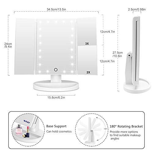 Lighted Makeup Mirror with 21 LED Lights - spaceinvaderbeauty